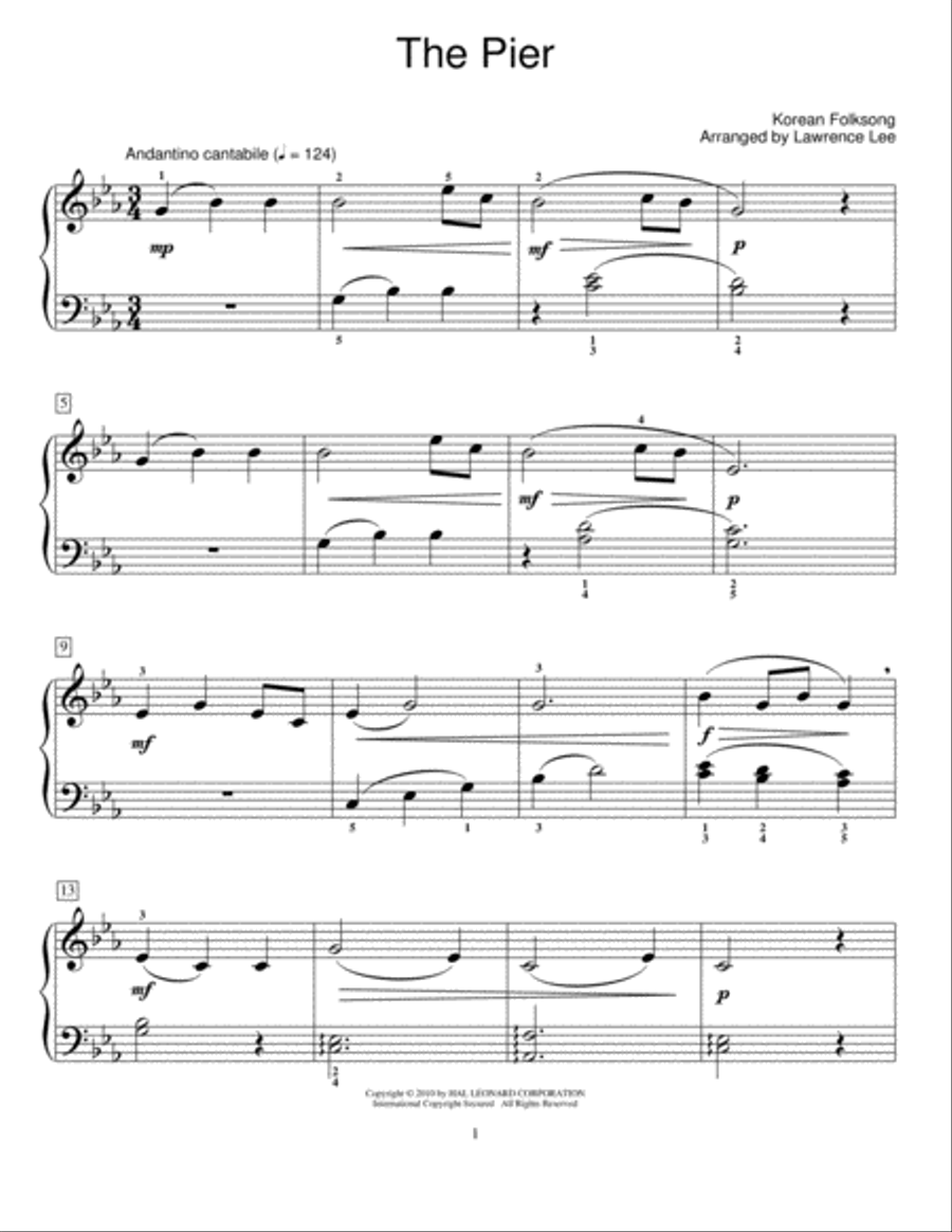 The Pier The Pier Piano Method scores gallery preview page 1