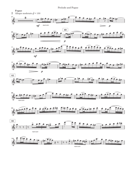 Prelude and Fugue for saxophone trio image number null
