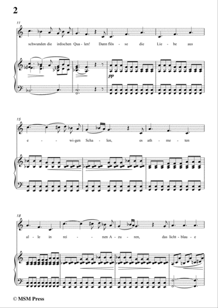 Schubert-Die Sterne,in C Major,D.684,for Voice and Piano Voice Solo scores gallery preview page 4