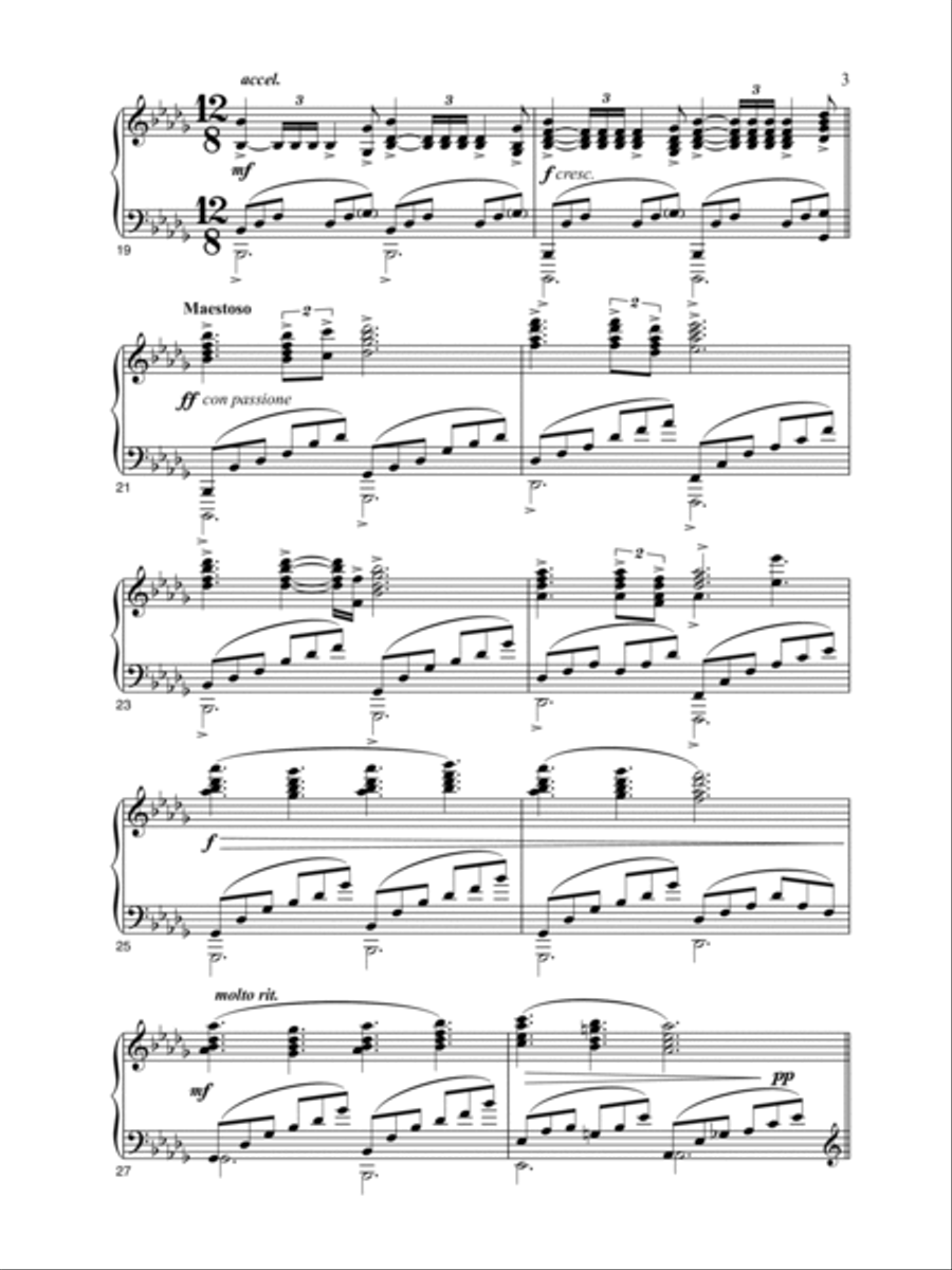Sonata In Darkness (from The Batman) Piano Solo scores gallery preview page 3