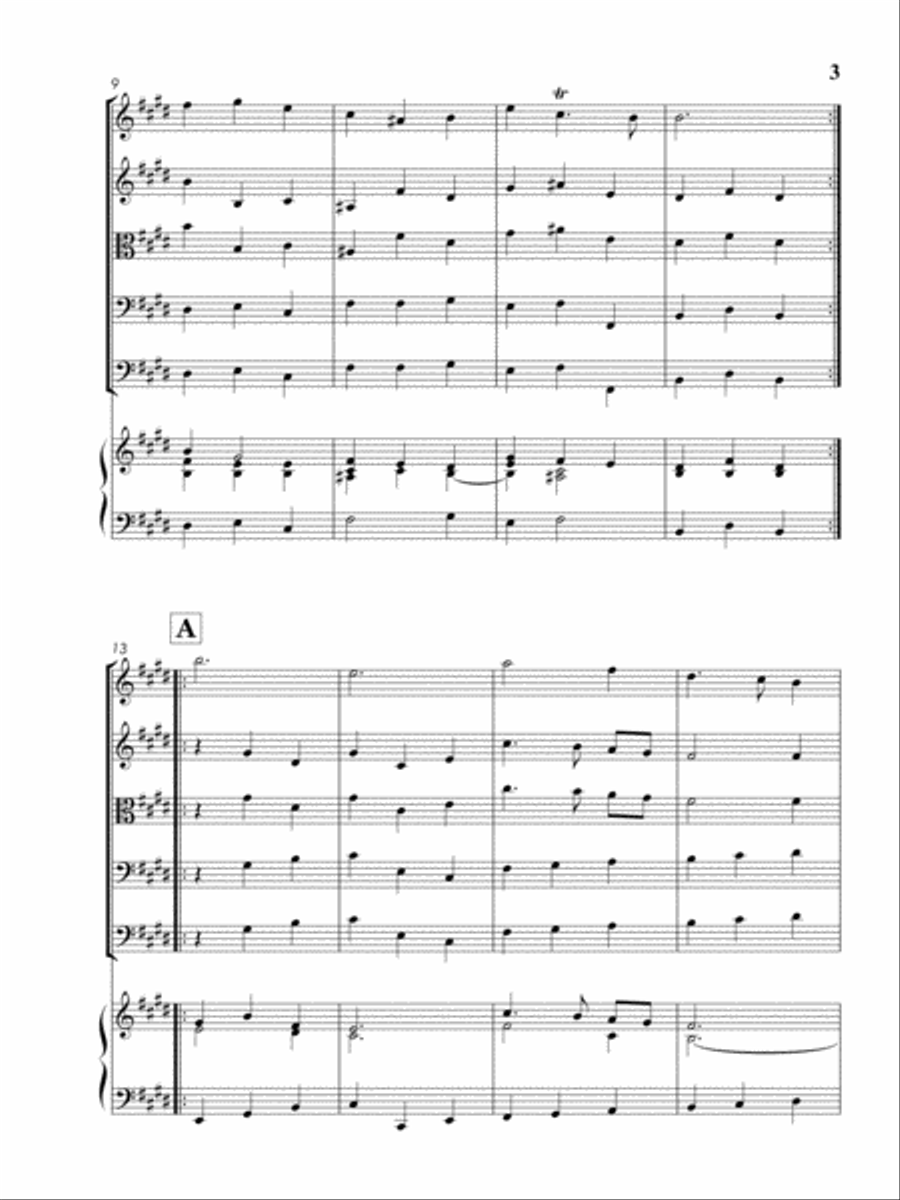 Larghetto e piano (Aria from 'Concerto grosso In B Minor', Op.6, No.12 HWV 330 - 3) String Orchestra scores gallery preview page 4