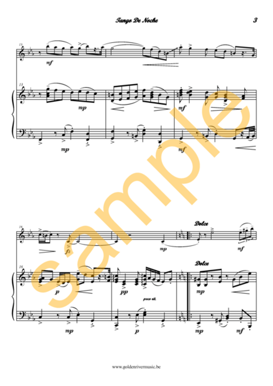 Tango de Noche / Tango Night for violin Violin Solo scores gallery preview page 4