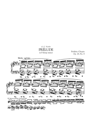 Book cover for Prélude in F-sharp minor, Op. 28, No. 8
