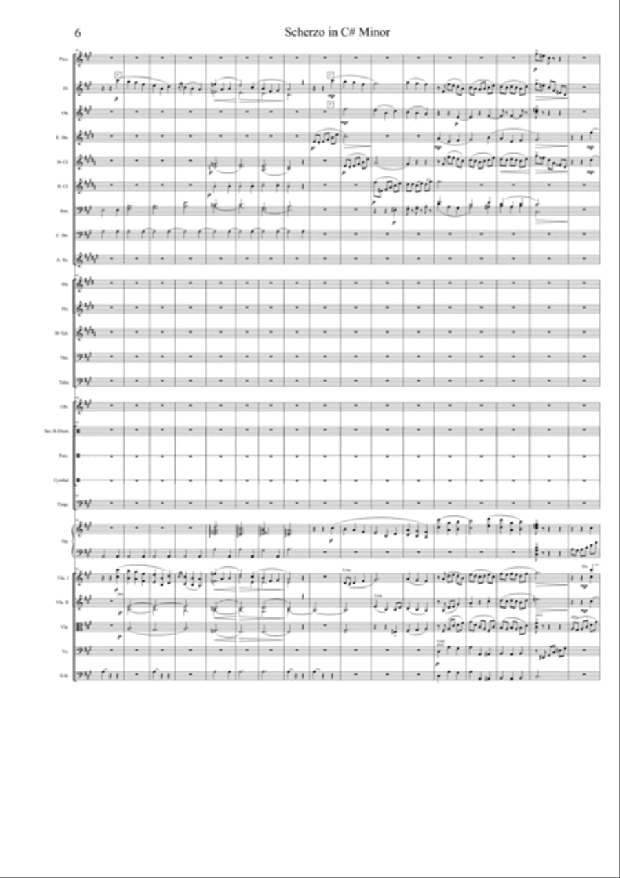 Scherzo in C# minor - Modest Petrovič Musorgskij (Orchestral version) Large Ensemble scores gallery preview page 6