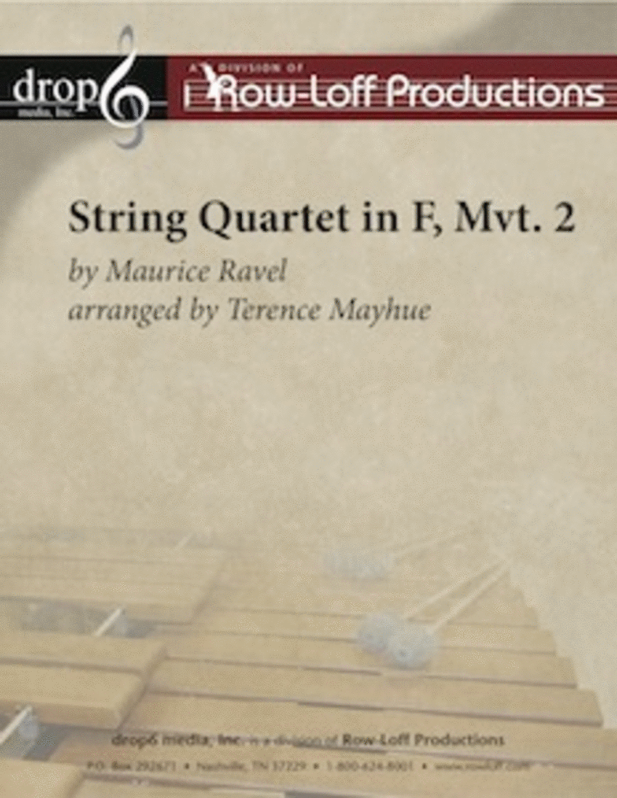 String Quartet in F, Mvt.2 String Quartet scores gallery preview page 1