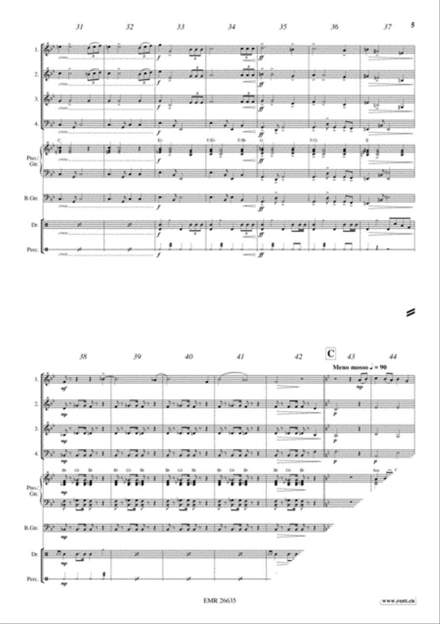 Ceremonial Procession Woodwind Quartet scores gallery preview page 5
