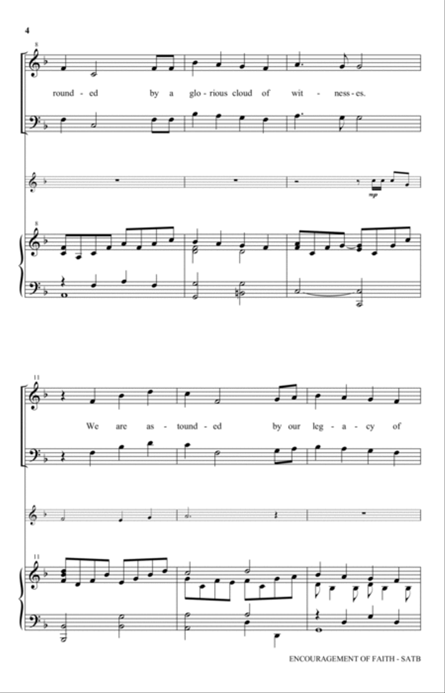 Encouragement Of Faith 4-Part scores gallery preview page 2