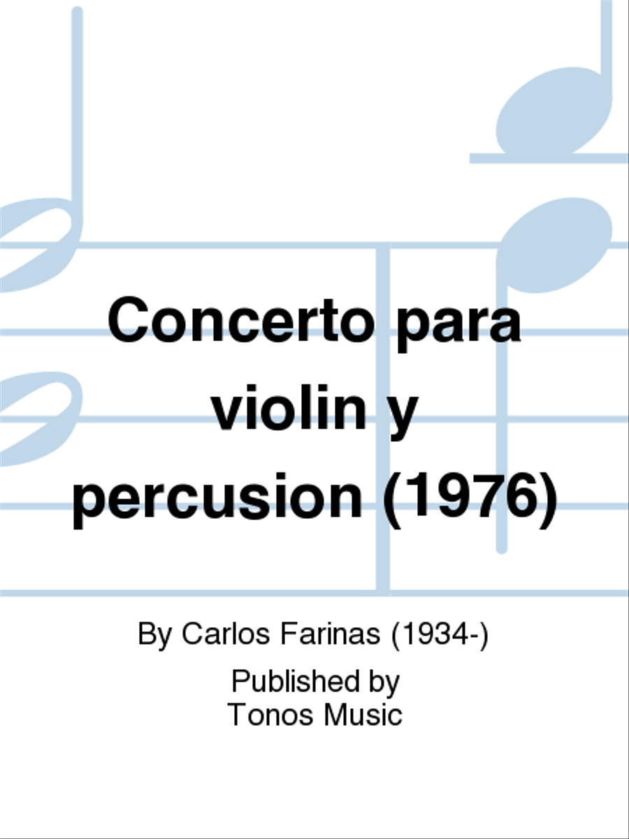 Concerto para violin y percusion (1976) Violin scores gallery preview page 1