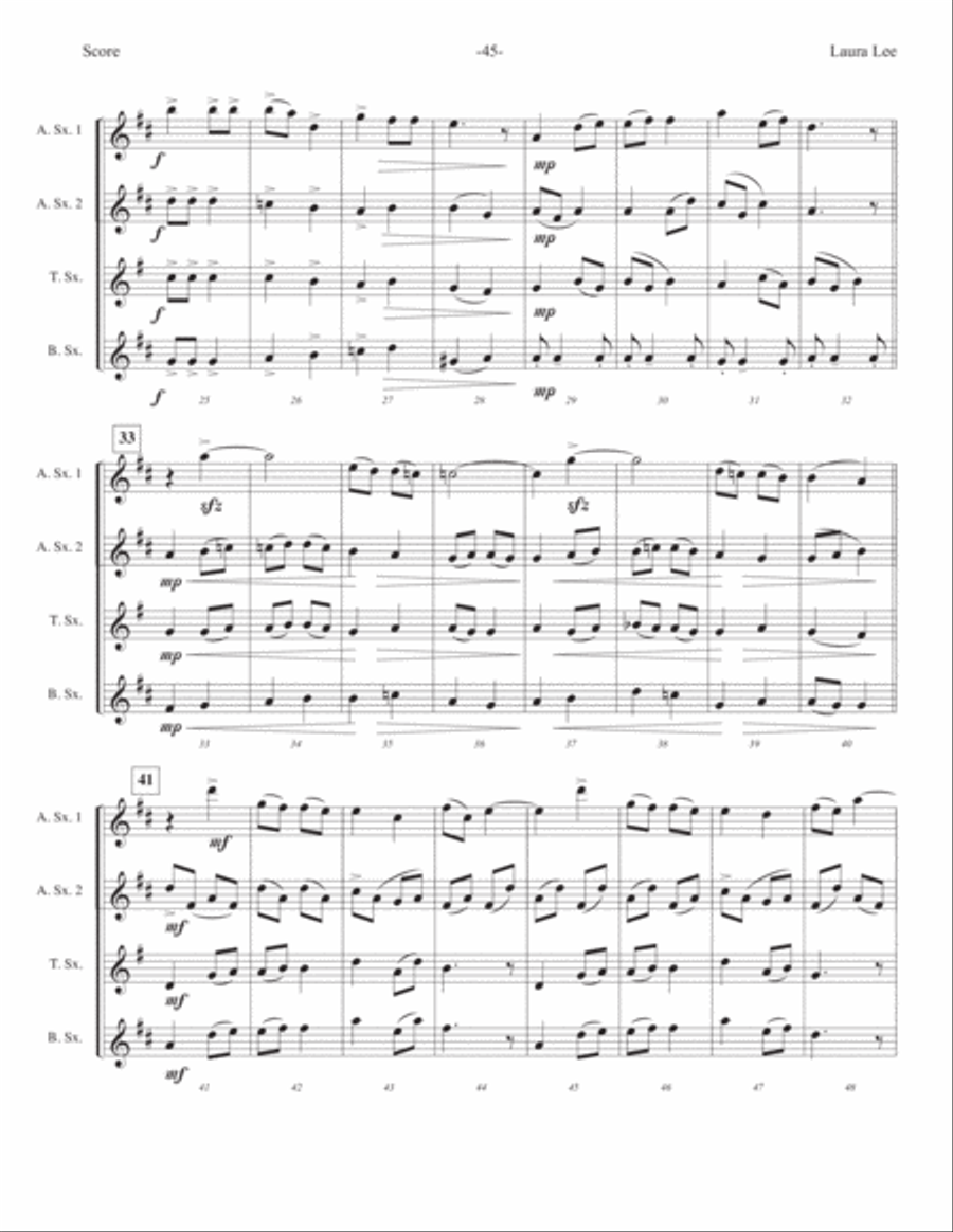 Laura Lee Woodwind Quartet scores gallery preview page 3