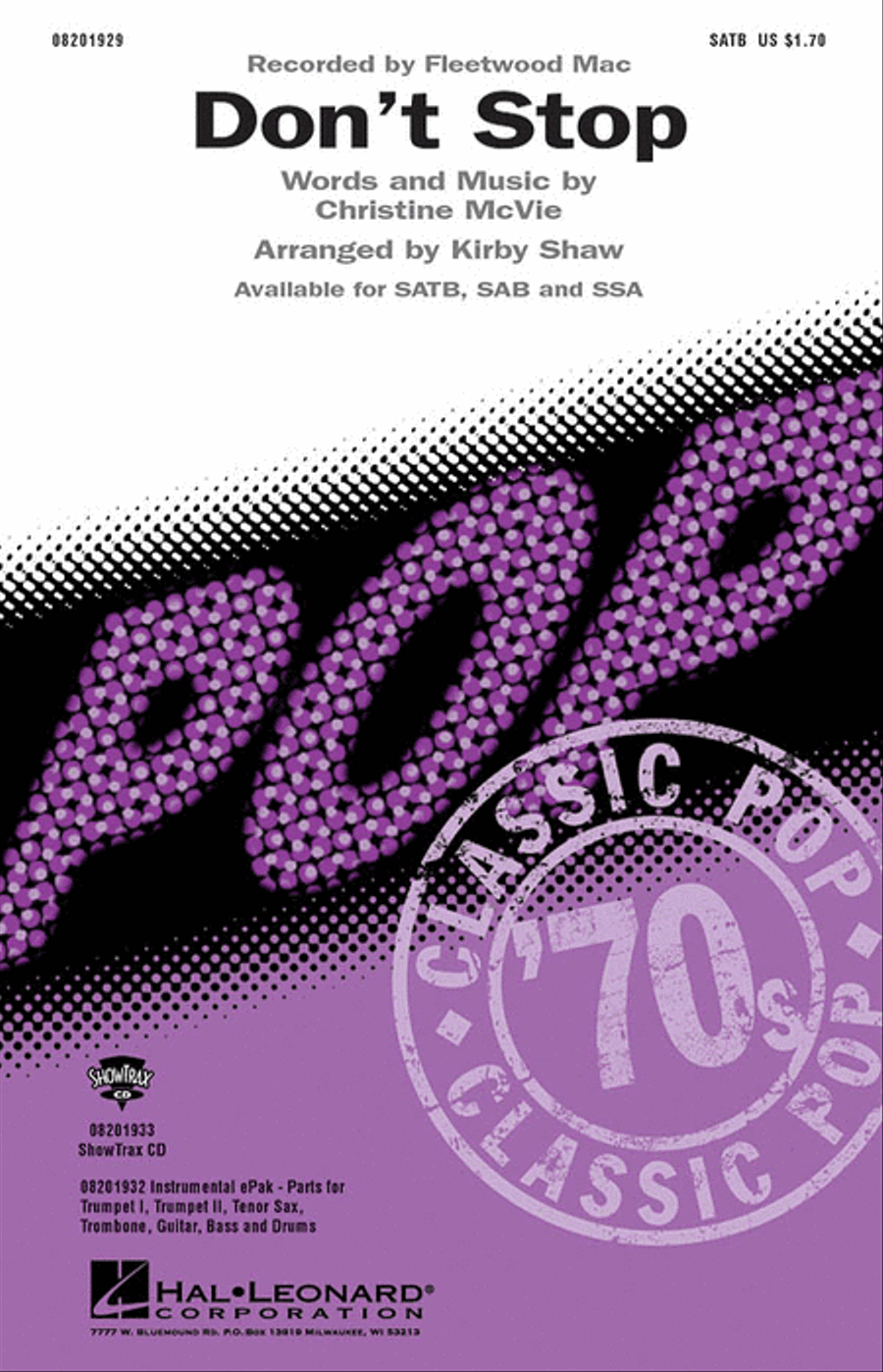 Don't Stop 4-Part scores gallery preview page 1