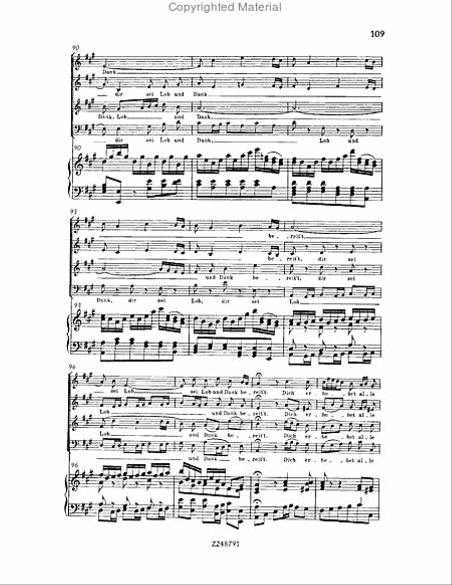 Christmas Oratorio, BWV 248 Choir scores gallery preview page 108
