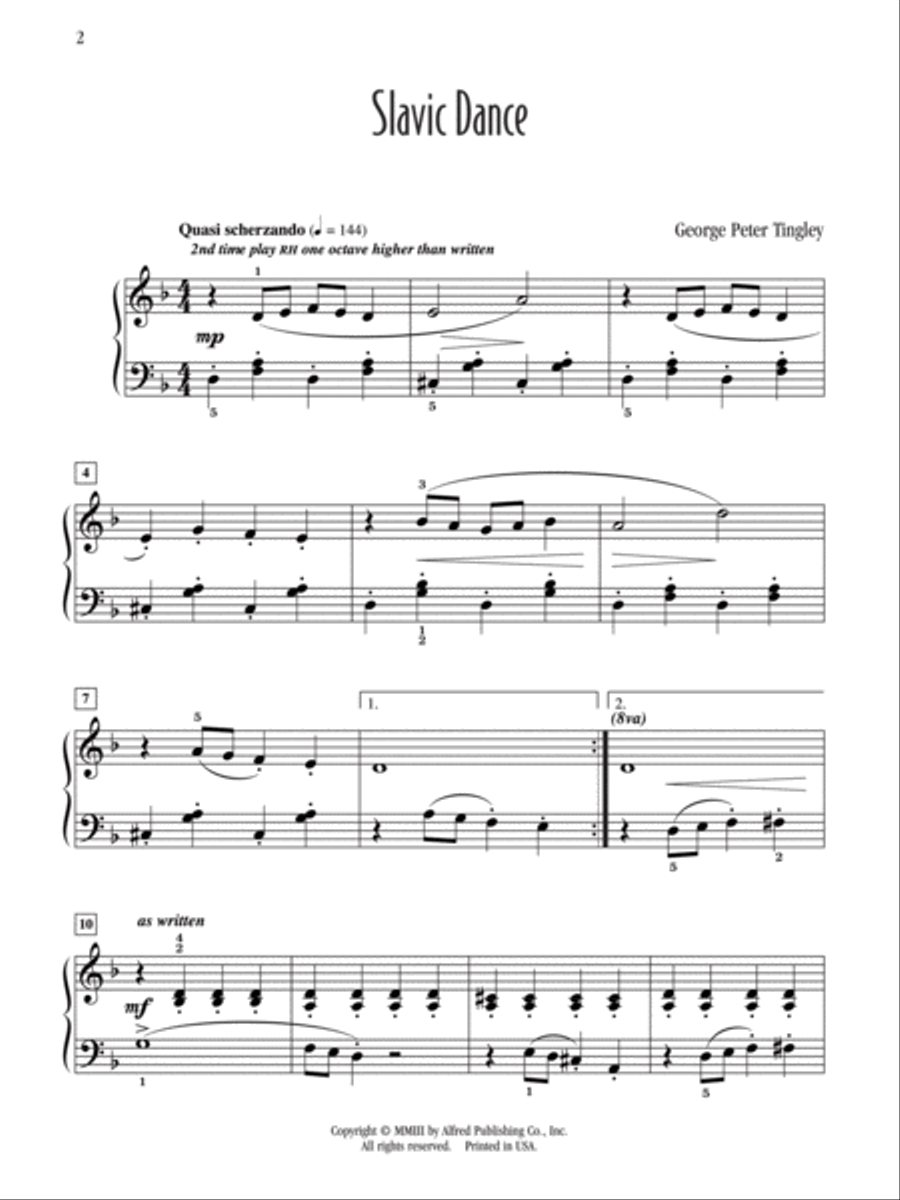 Slavic Dance Easy Piano scores gallery preview page 2