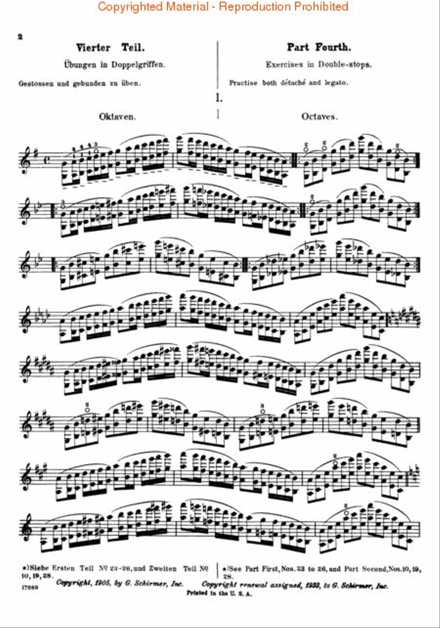 School of Violin Technics, Op. 1 – Book 4 Violin scores gallery preview page 2