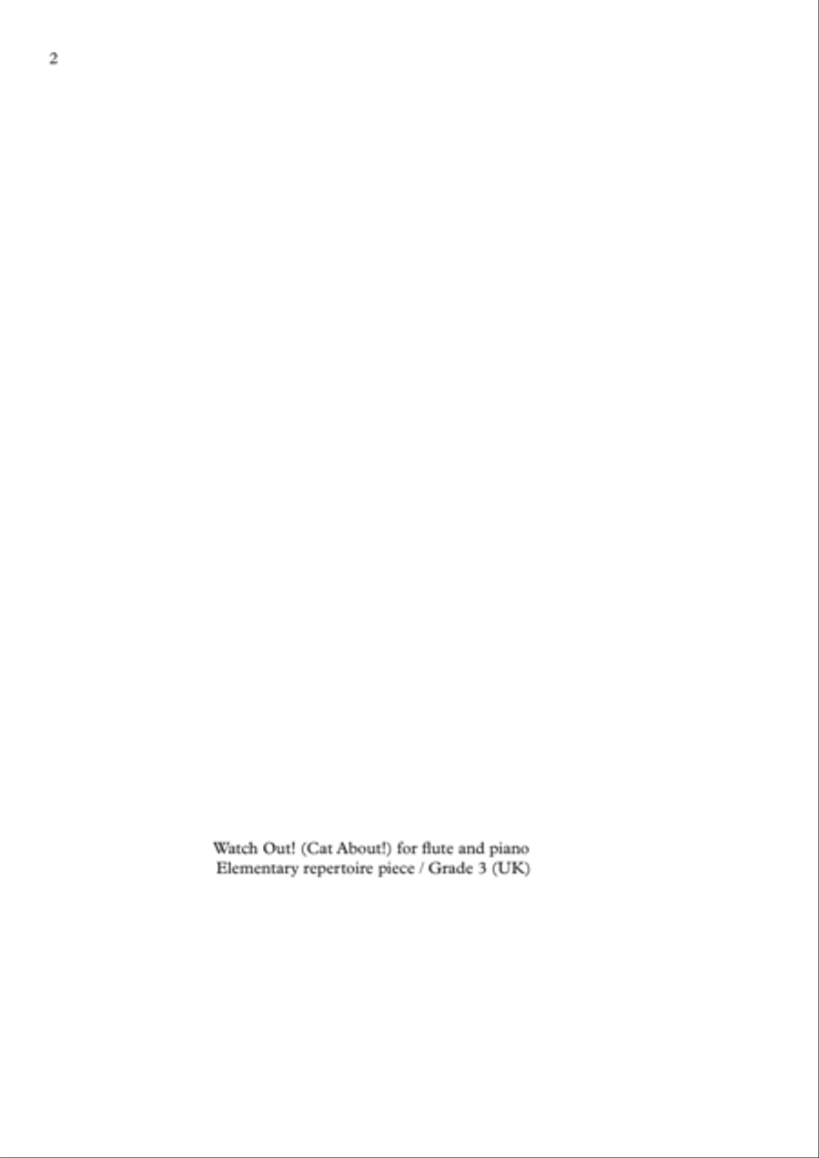 Watch Out (Cat About) Flute Solo scores gallery preview page 2