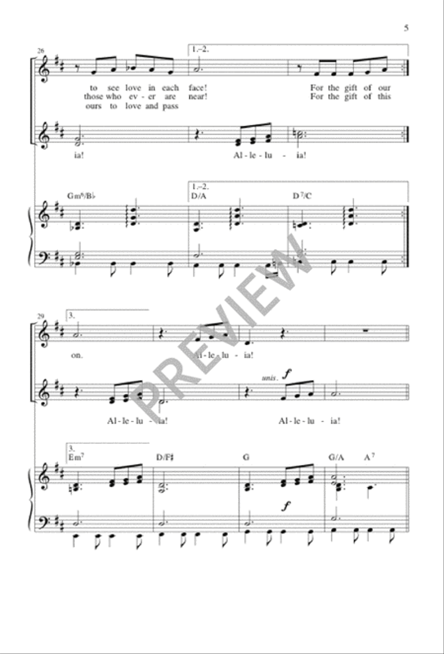 Sing with All the Children of Earth Unison Choir scores gallery preview page 6