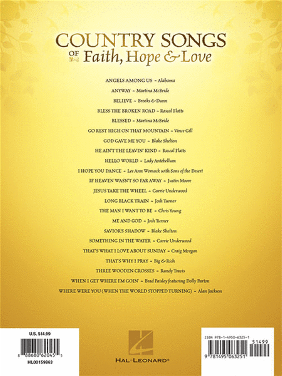 Country Songs of Faith, Hope & Love - 2nd Edition Piano, Vocal, Guitar scores gallery preview page 6