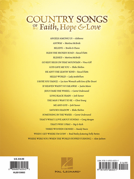Country Songs of Faith, Hope & Love - 2nd Edition