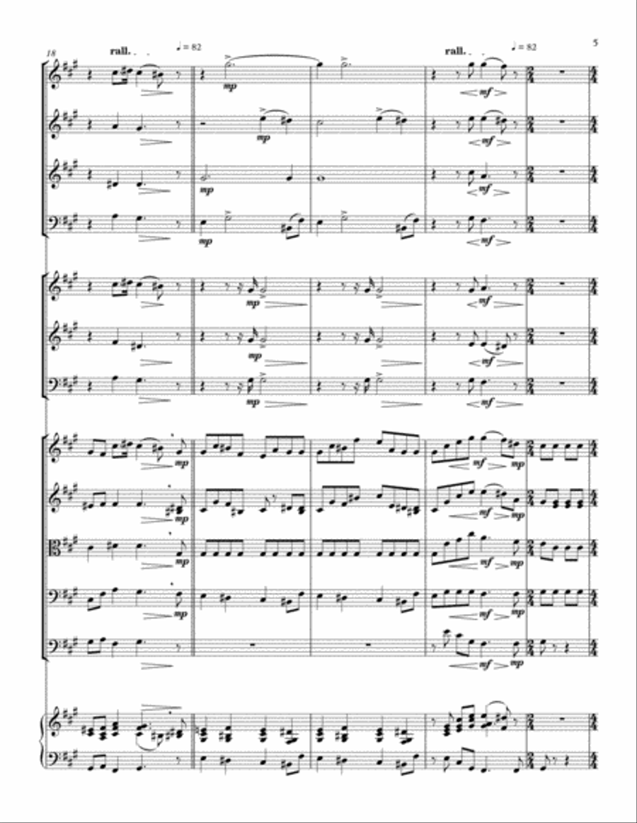 Four Songs Without Words (Mendelssohn), for chamber orchestra Chamber Orchestra scores gallery preview page 5