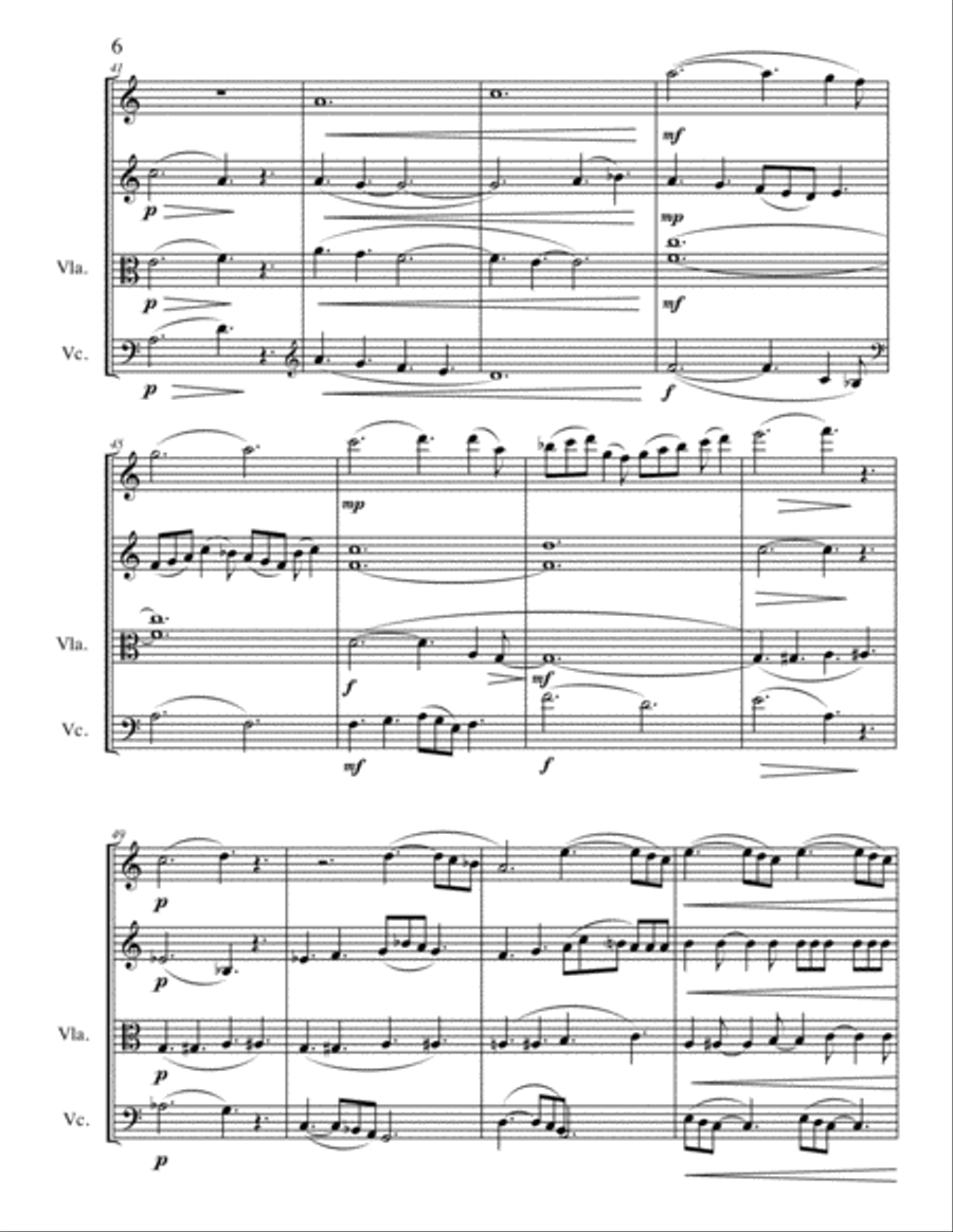 Quartet for a Left Turn String Quartet scores gallery preview page 6