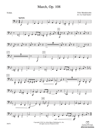 March, Op. 108: Tuba