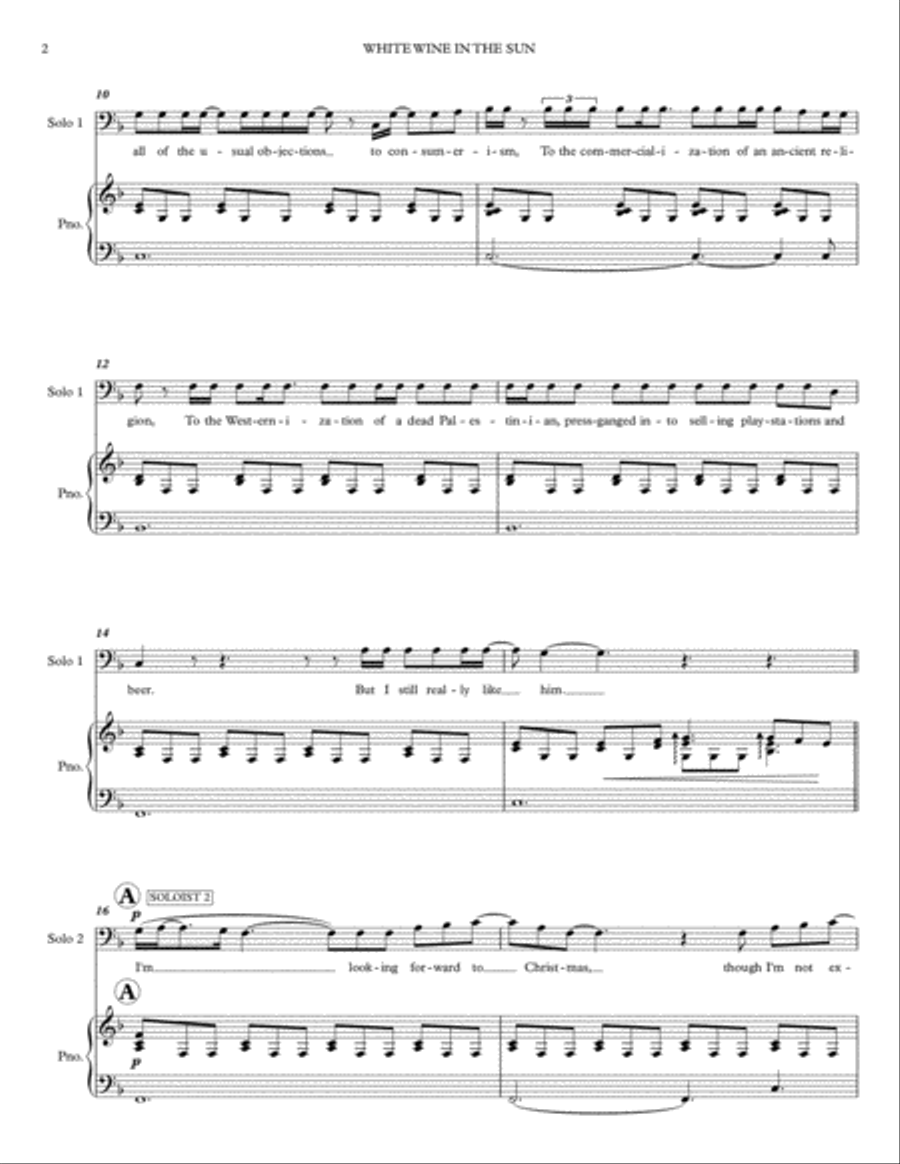 White Wine In The Sun TTBB scores gallery preview page 2