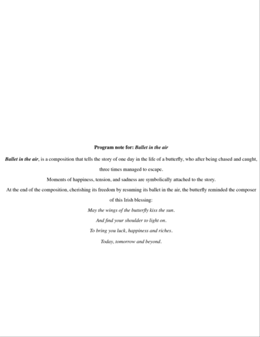 Ballet in the air Chamber Music scores gallery preview page 3