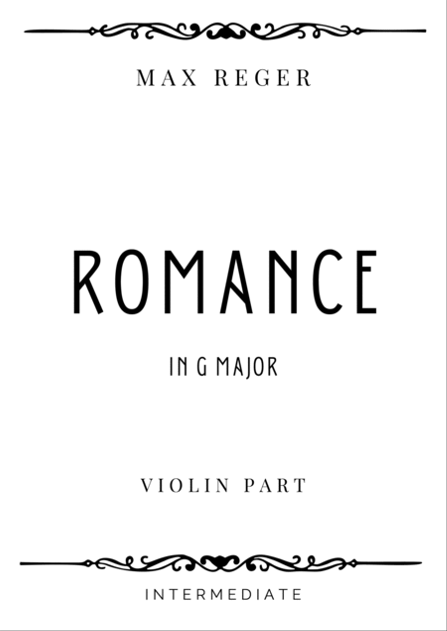 Reger - Romance in G Major - Intermediate Violin Solo scores gallery preview page 4