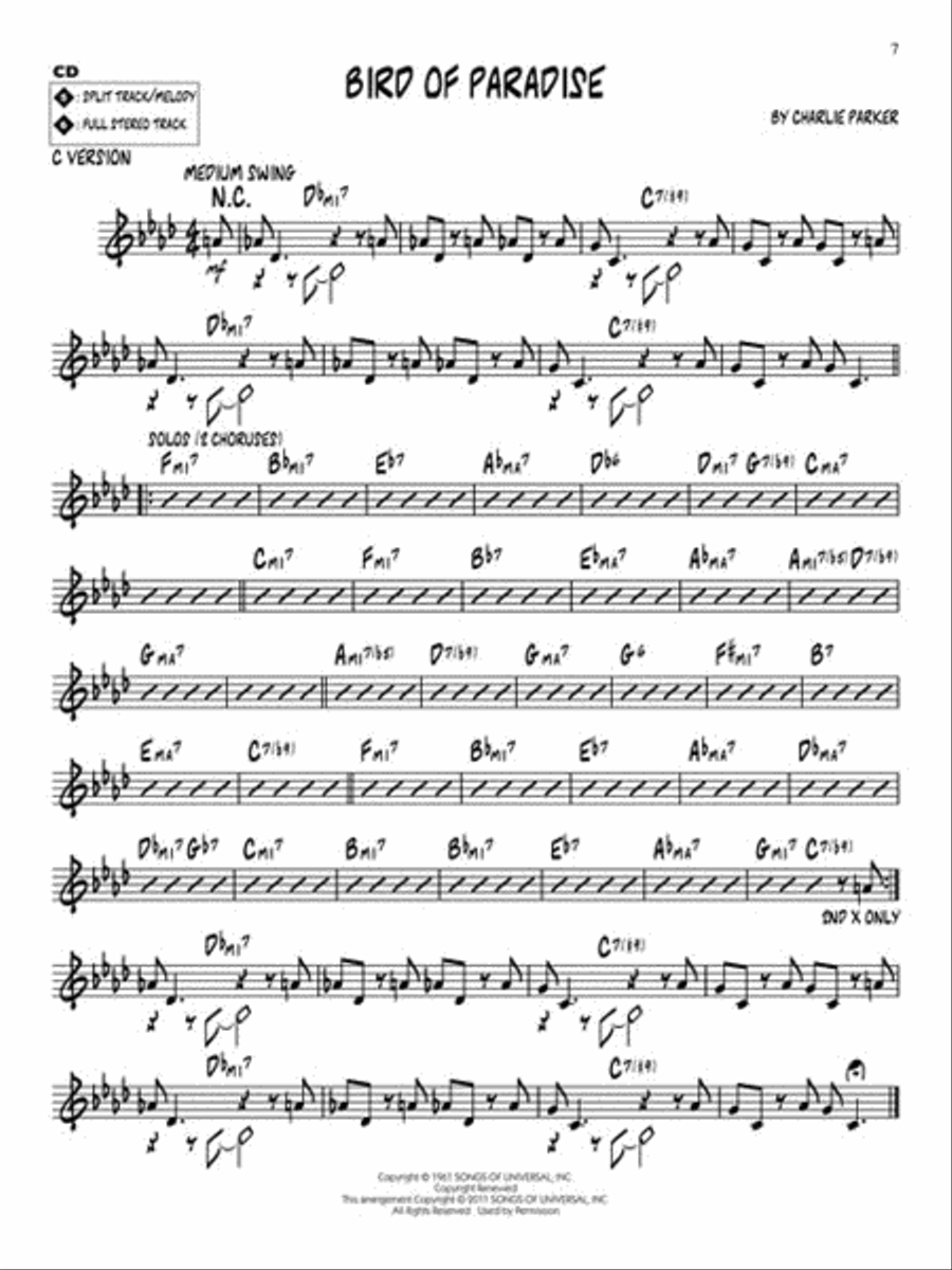 Charlie Parker Gems C Instrument scores gallery preview page 5