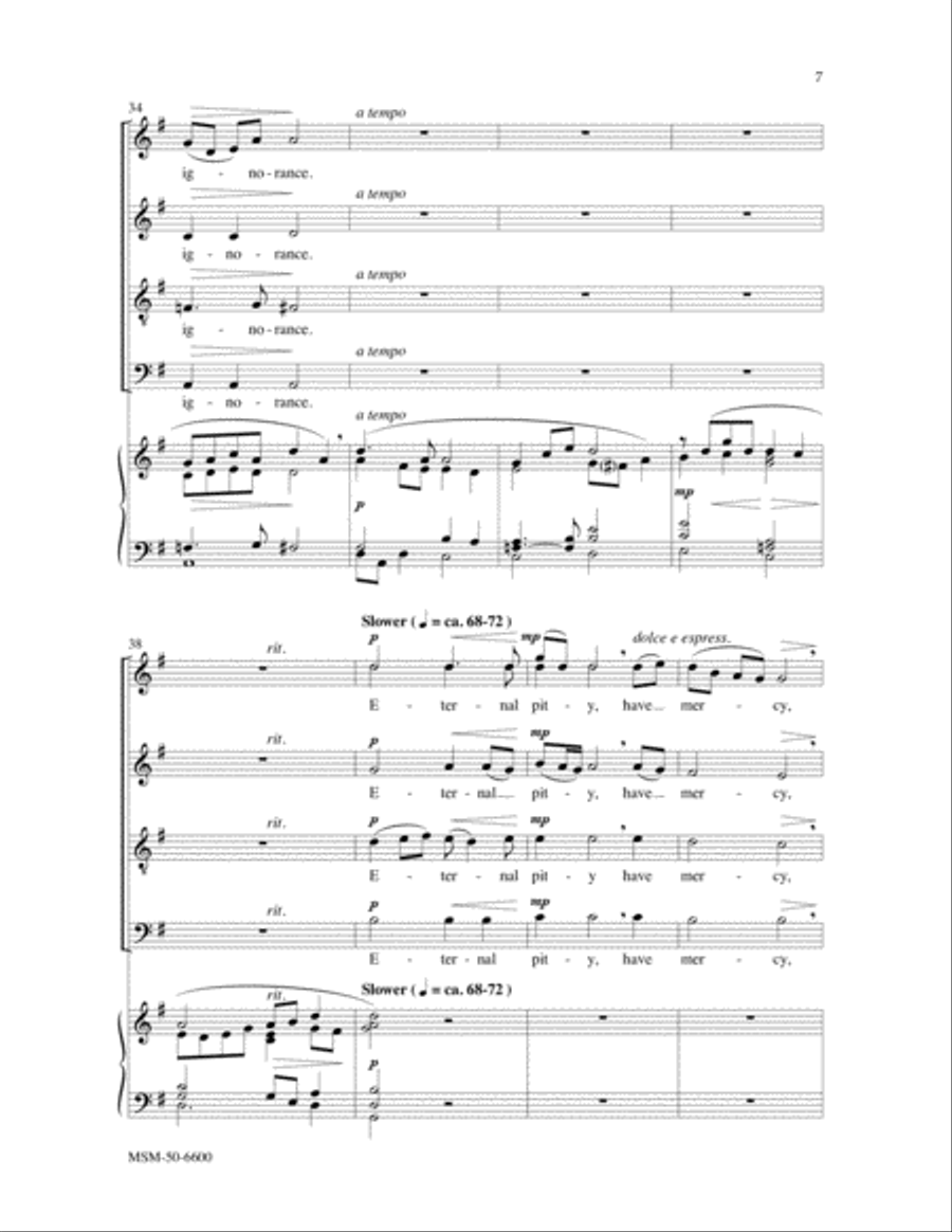 Eternal Light, Shine in Our Hearts SSATB scores gallery preview page 5
