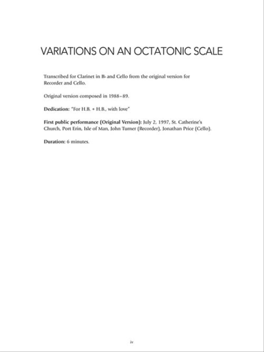 Variations on an Octatonic Scale Clarinet scores gallery preview page 5