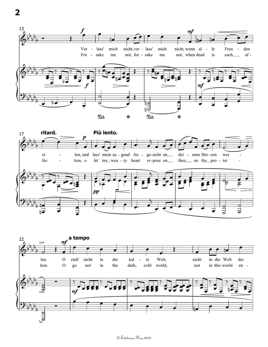 Verlass mich nicht, by Robert Franz, in b flat minor Voice scores gallery preview page 4