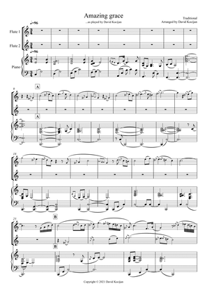 Amazing grace TRIO (Piano & 2 Flutes)