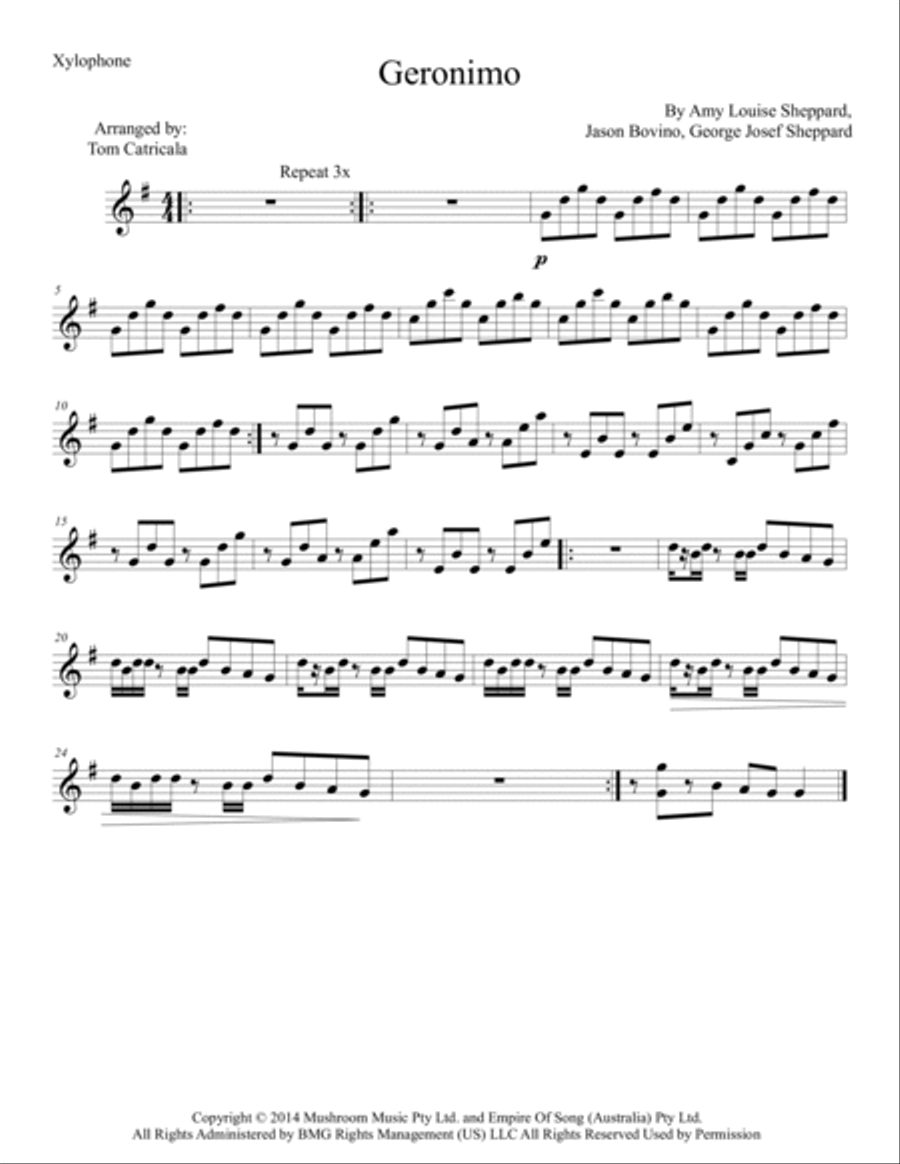 Geronimo Percussion Ensemble scores gallery preview page 5