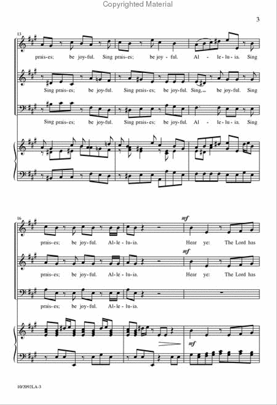 The Lord is Risen 3-Part scores gallery preview page 4