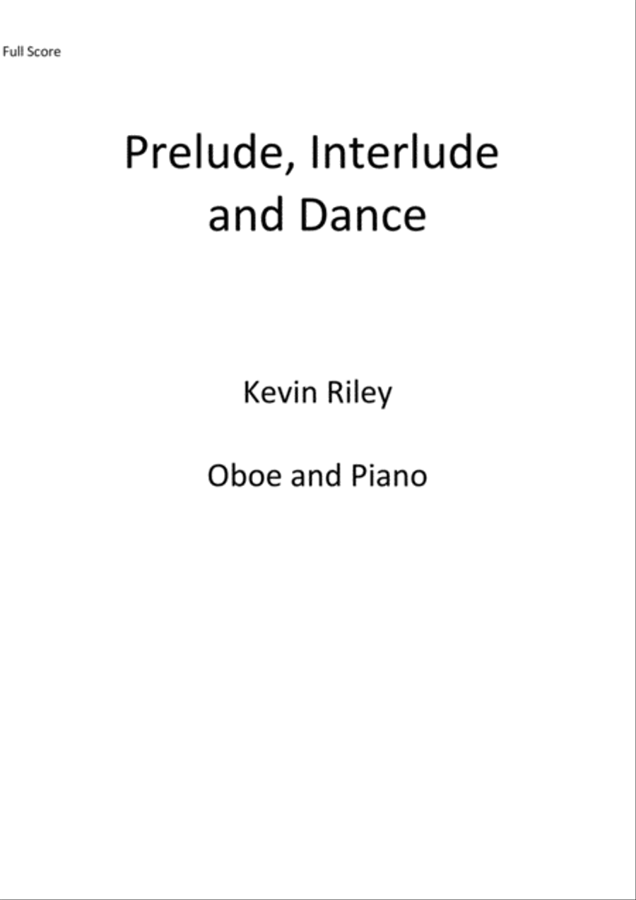 Prelude, Interlude and Dance Oboe scores gallery preview page 1
