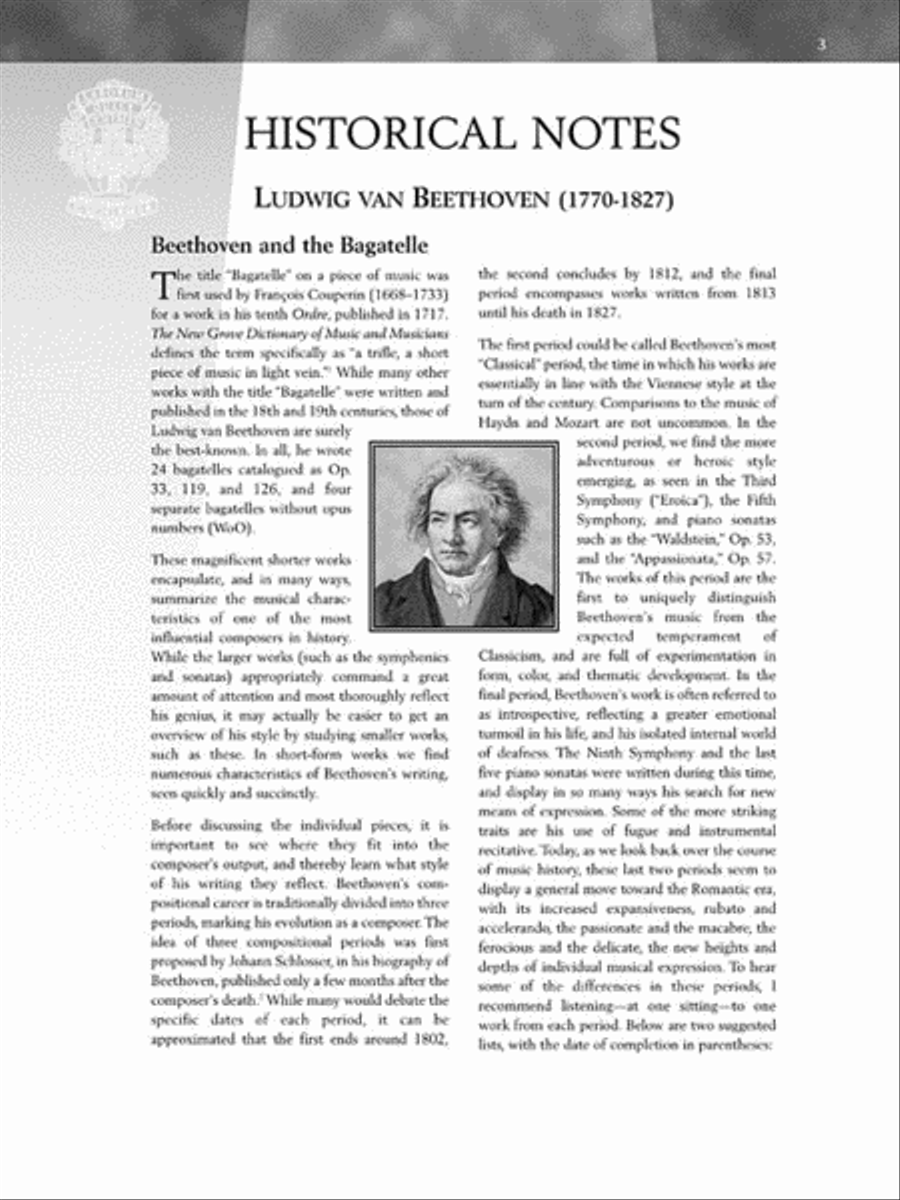 Beethoven – Für Elise and Other Bagatelles Piano scores gallery preview page 3