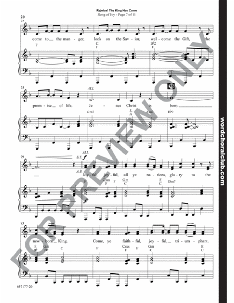 Rejoice! The King Has Come - Choral Book Unison Choir scores gallery preview page 21