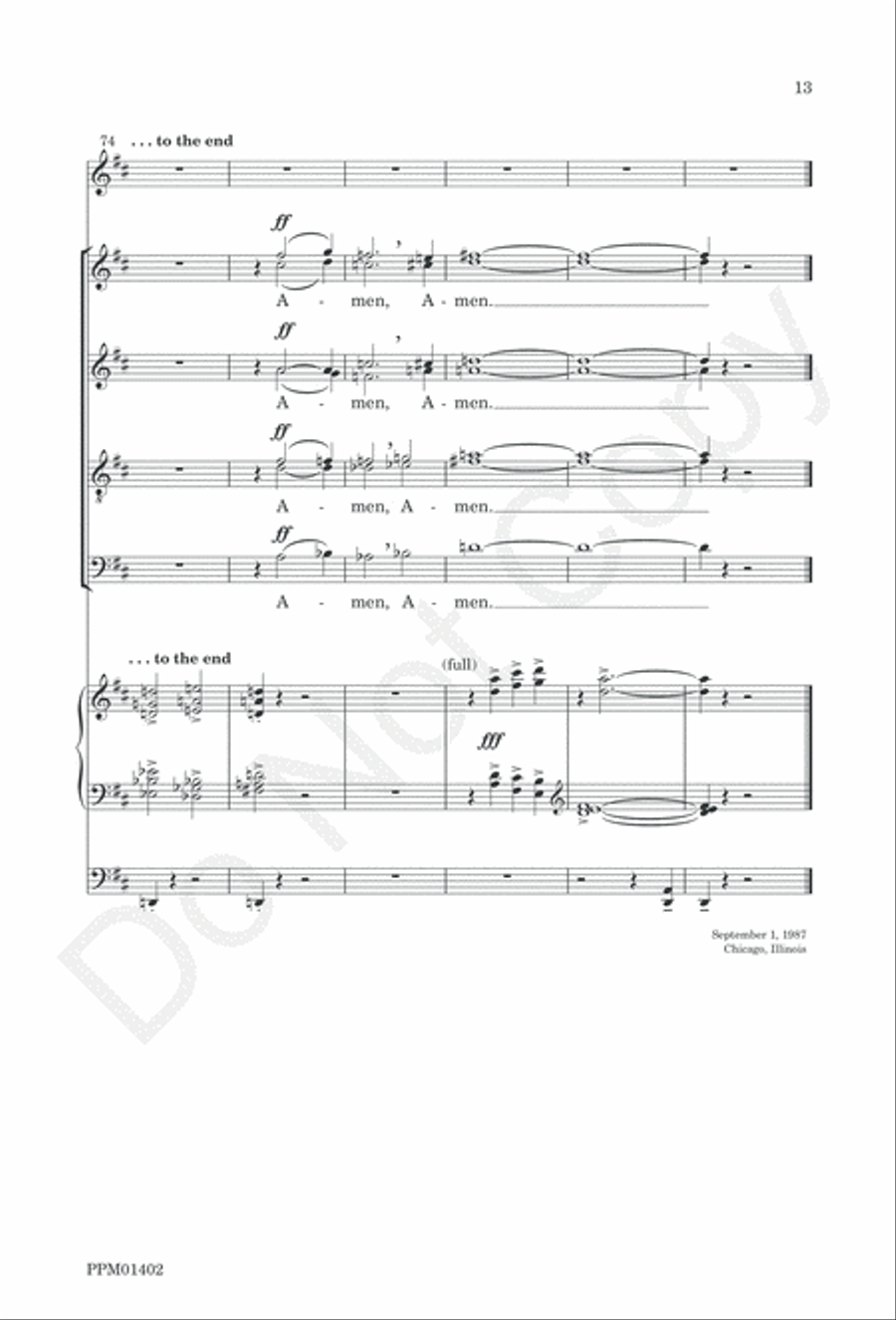 Behold Now, Praise the Lord 4-Part scores gallery preview page 16