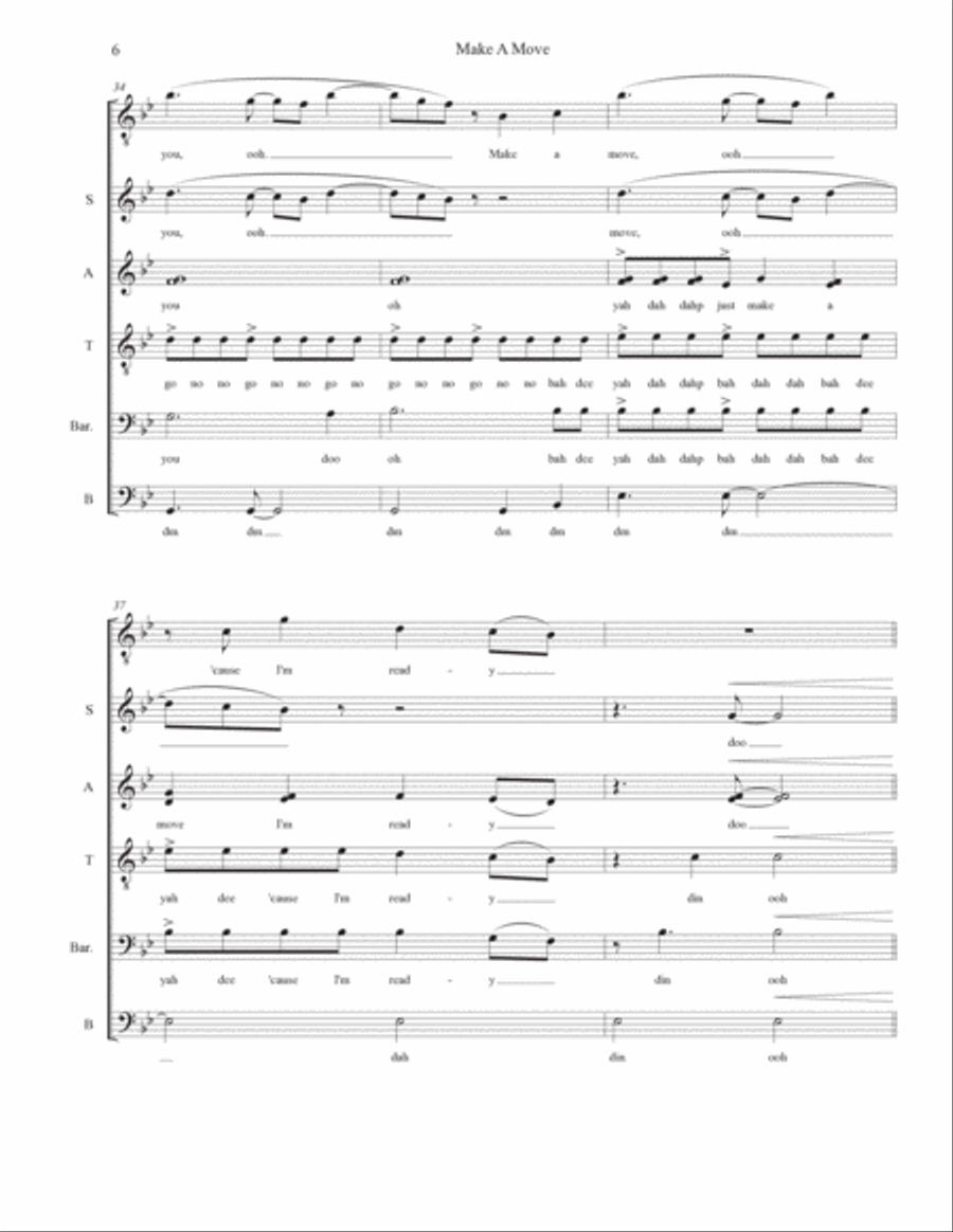 Make A Move 4-Part scores gallery preview page 6