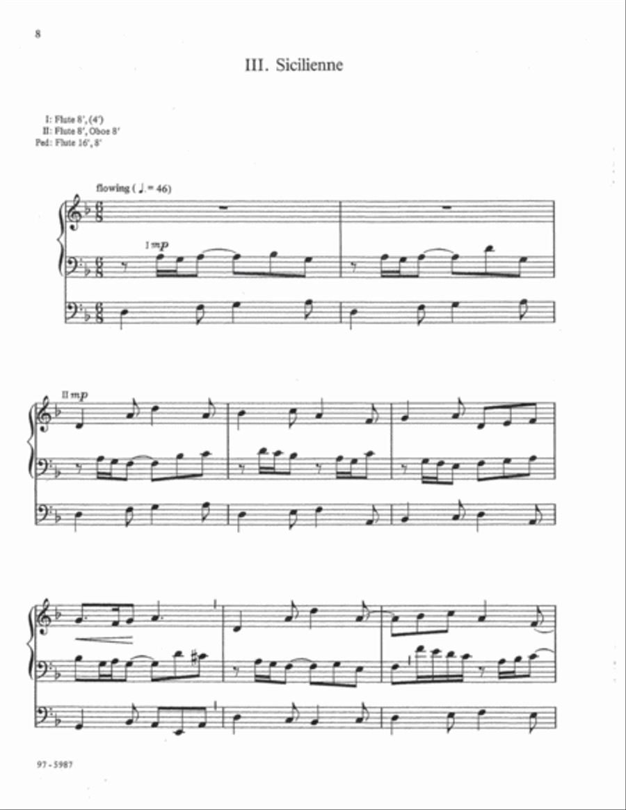 Partita on Ascended Triumph Organ scores gallery preview page 7