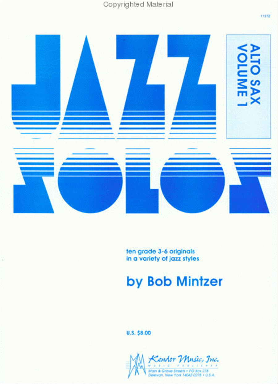 Jazz Solos For Alto Sax, Volume 1 Alto Saxophone scores gallery preview page 2