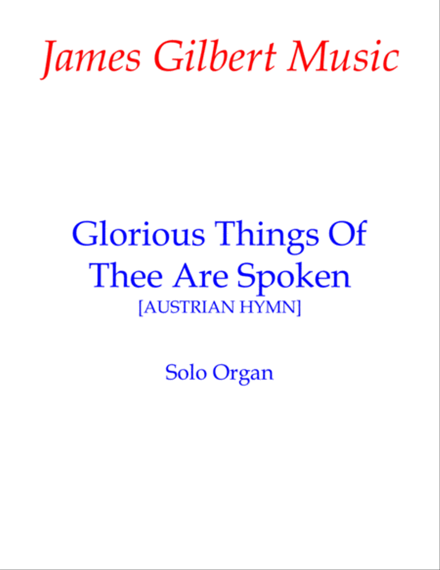 Glorious Things Of Thee Are Spoken Organ Solo scores gallery preview page 1