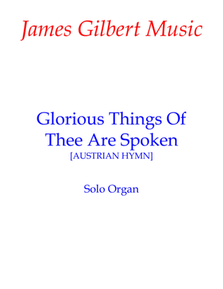 Book cover for Glorious Things Of Thee Are Spoken