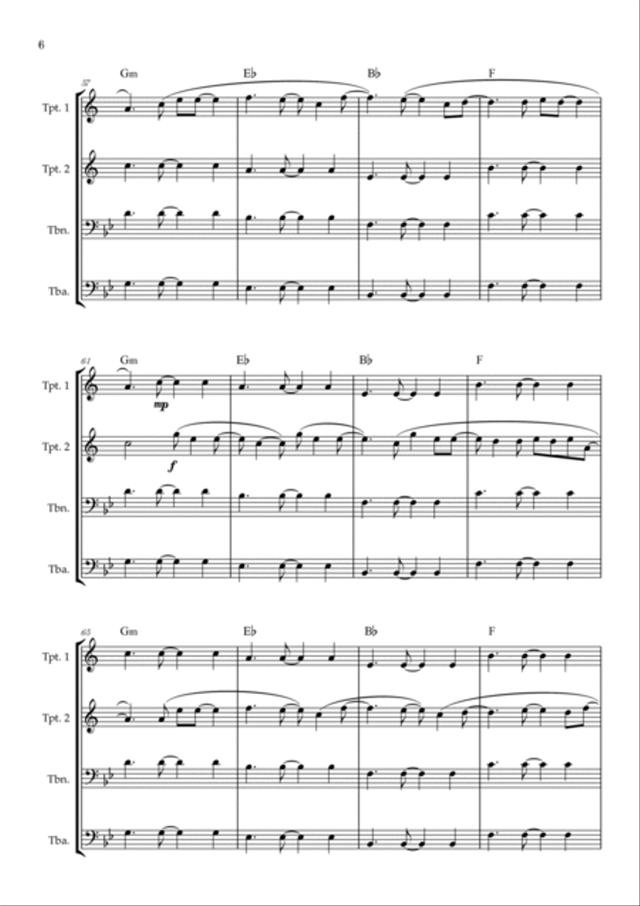 All Of Me Brass Quartet scores gallery preview page 6