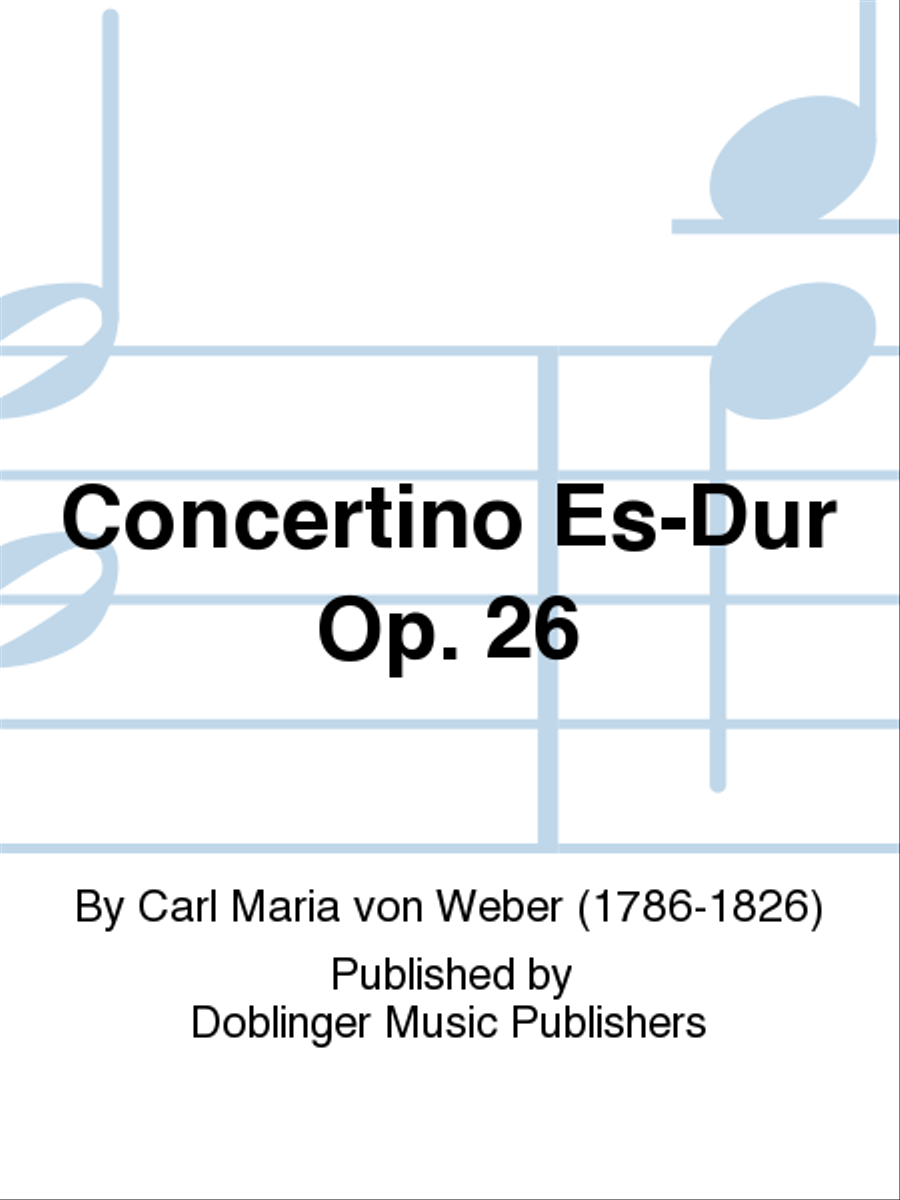 Concertino Es-Dur op. 26 Concertino Es-Dur op. 26 Clarinet Solo scores gallery preview page 1
