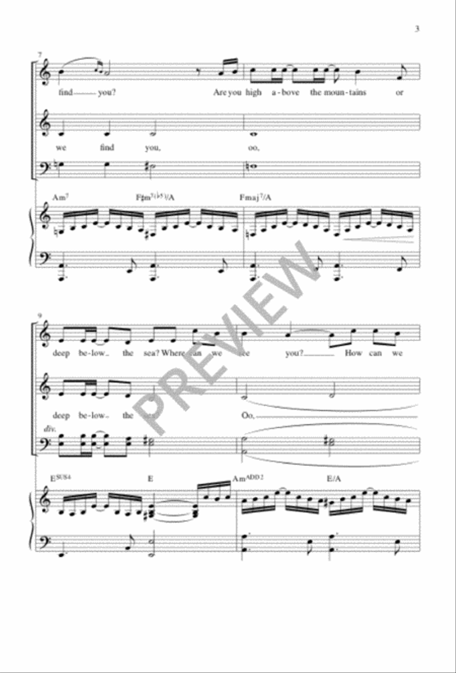 Where Are You God? 4-Part scores gallery preview page 3