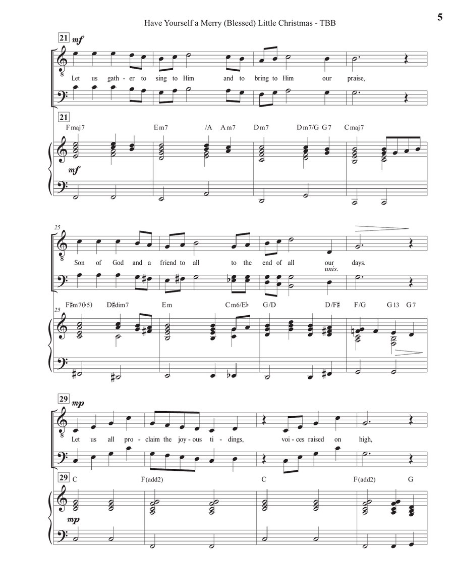 Have Yourself A Merry Little Christmas 3-Part scores gallery preview page 5