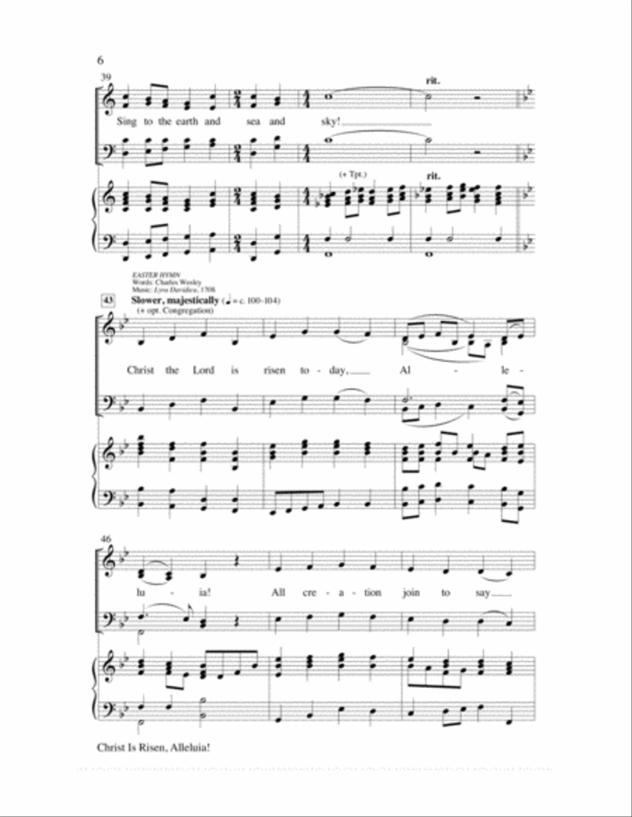 Christ Is Risen, Alleluia!-SATB-Digital Download 4-Part scores gallery preview page 6