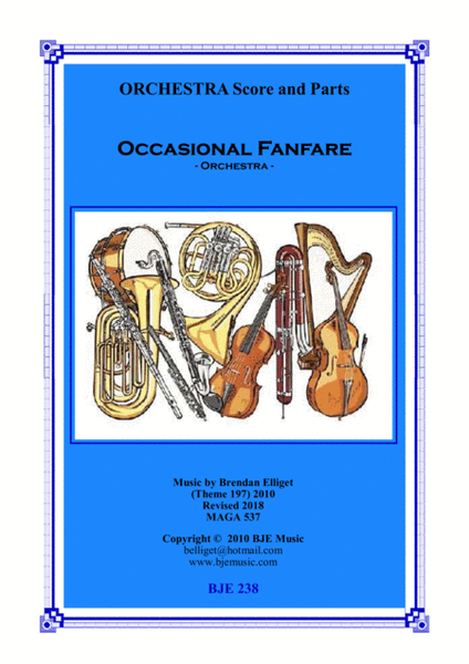 Occasional Fanfare - Orchestra Score and Parts PDF - Full Orchestra -  Digital Sheet Music