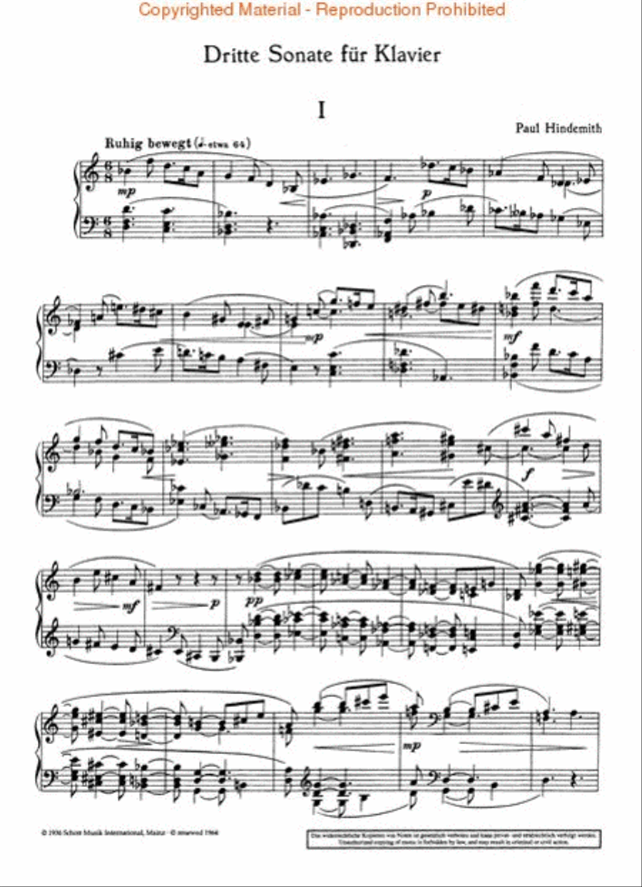 Sonata No. 3 in B Flat (1936) Piano Solo scores gallery preview page 2